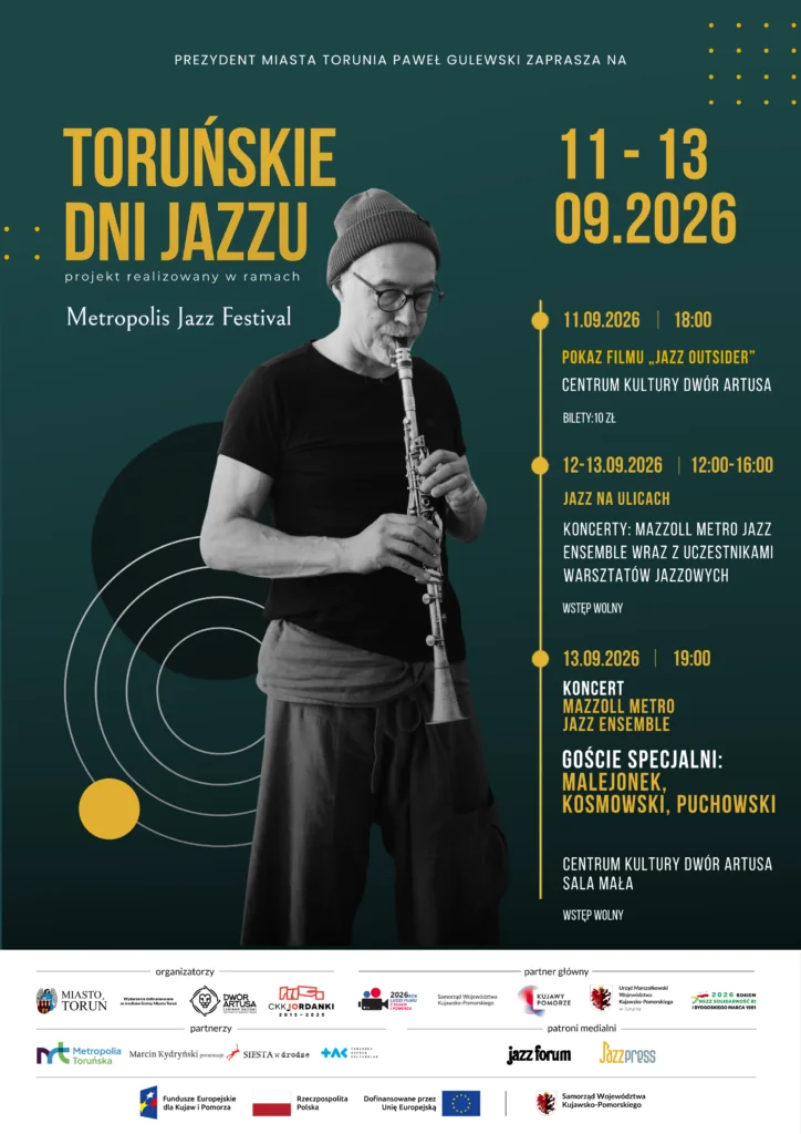 Toruńskie Dni Jazzu: darmowe koncerty 11–13 września